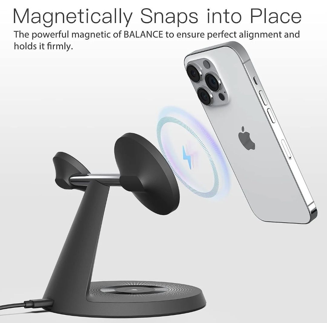 Bezprzewodowa stacja ładująca 3 w 1 do urządzeń Apple, stojak na ładow