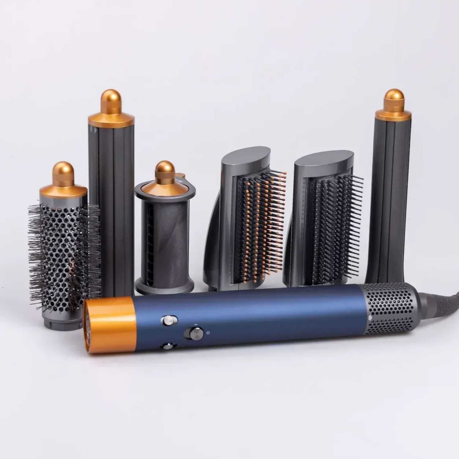Люкс Стайлер Dyson Airwrap Complete Long 6 насадок Blue/Copper 1:1