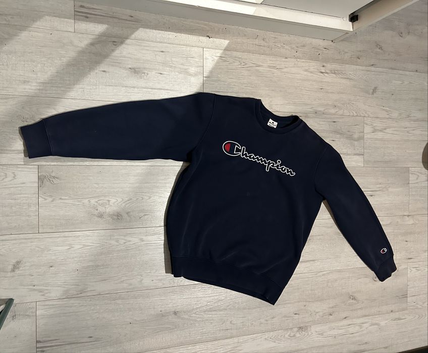 Unisex bluza Champion – granatowa, klasyczne logo, rozmiar M
