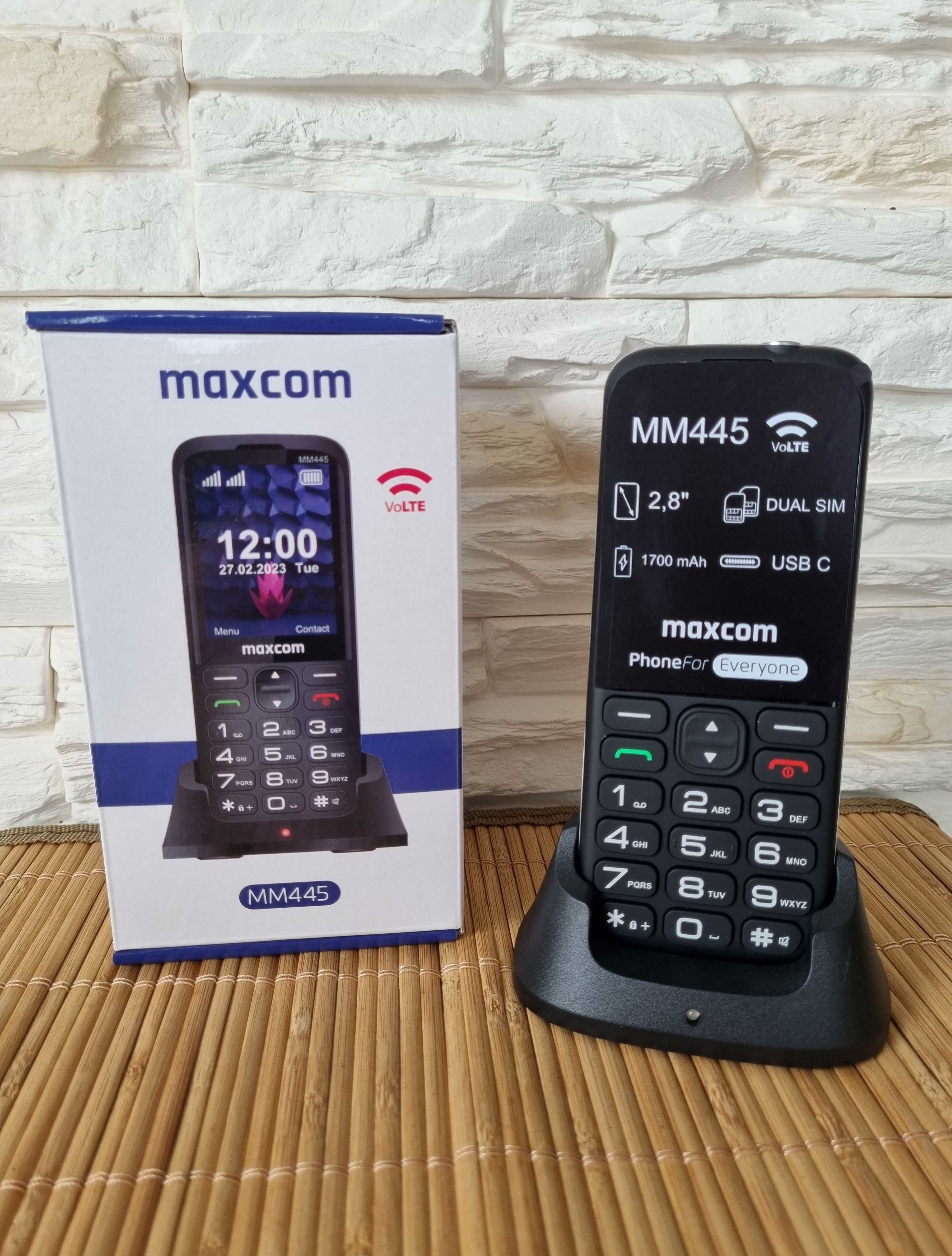 Nowy Telefon Komórkowy Stacjonarny na Kartę SIM Dual MaxCom MM445 4G