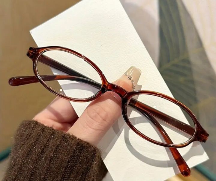 Іміджеві окуляри з вузькою овальною оправою, вінтажні овальні окуляри