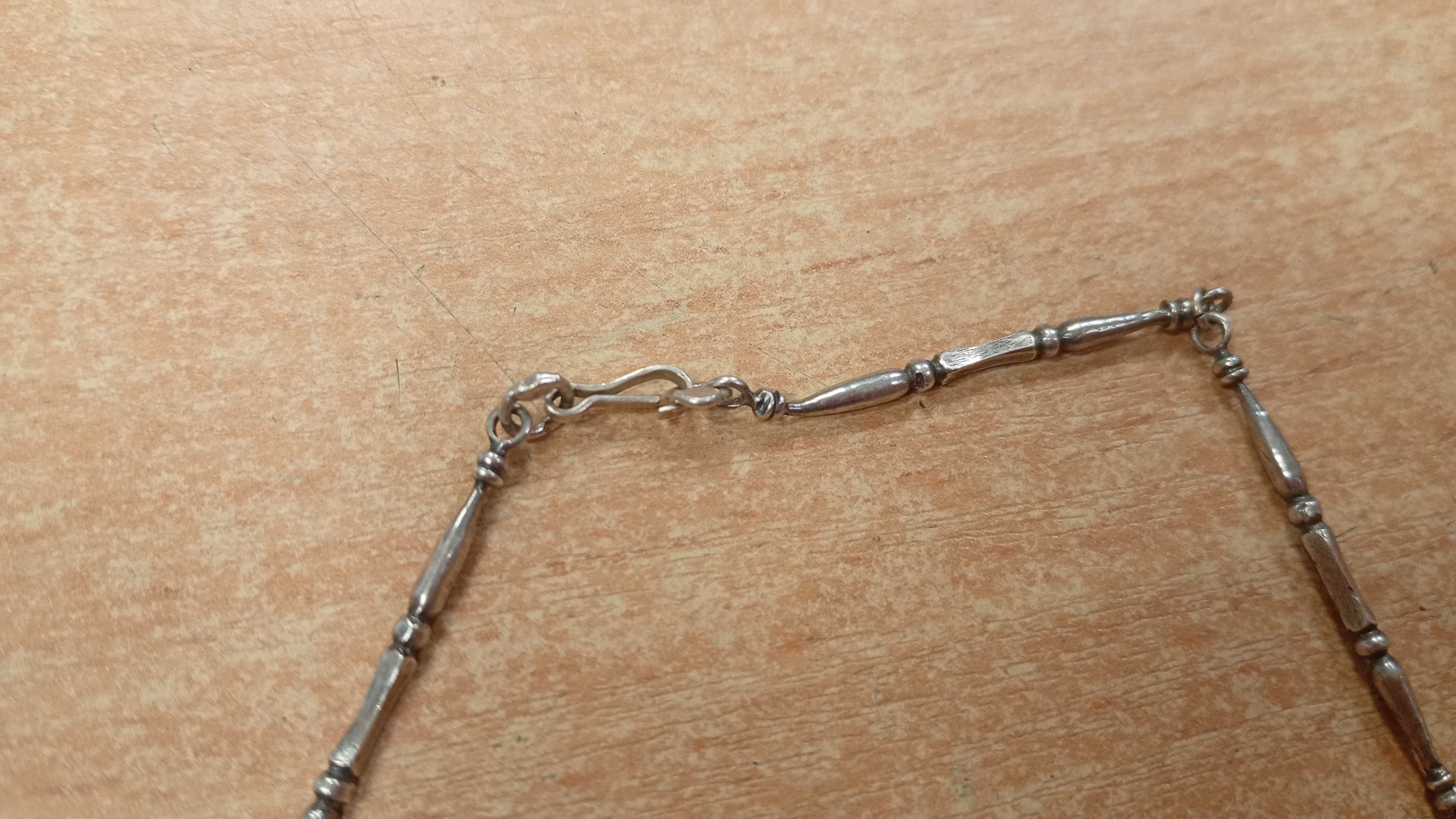 Srebrny łańcuszek z wisiorkiem 22,22g dł. ~45cm -Komis MADEJ Dębica