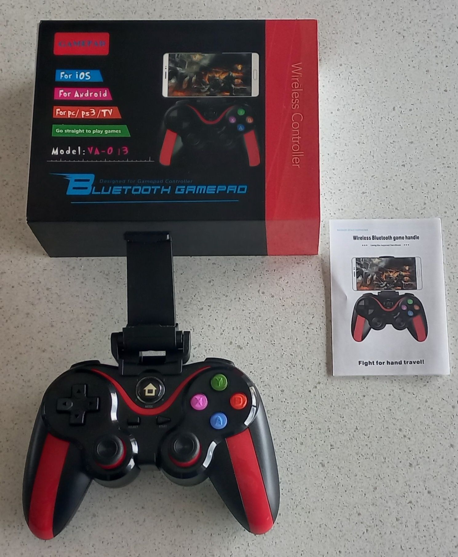 Comando Bluetooth Gamepad para telemóvel, Pc e Ps3