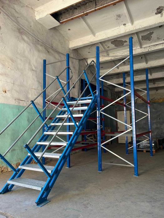 мезанін на склад, складські стелажі, стелажна система, мезанин стелажи