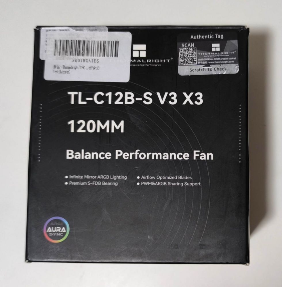 Набір кулерів з ARGB-підсвіткою Thermalright TL-C12B-S V3