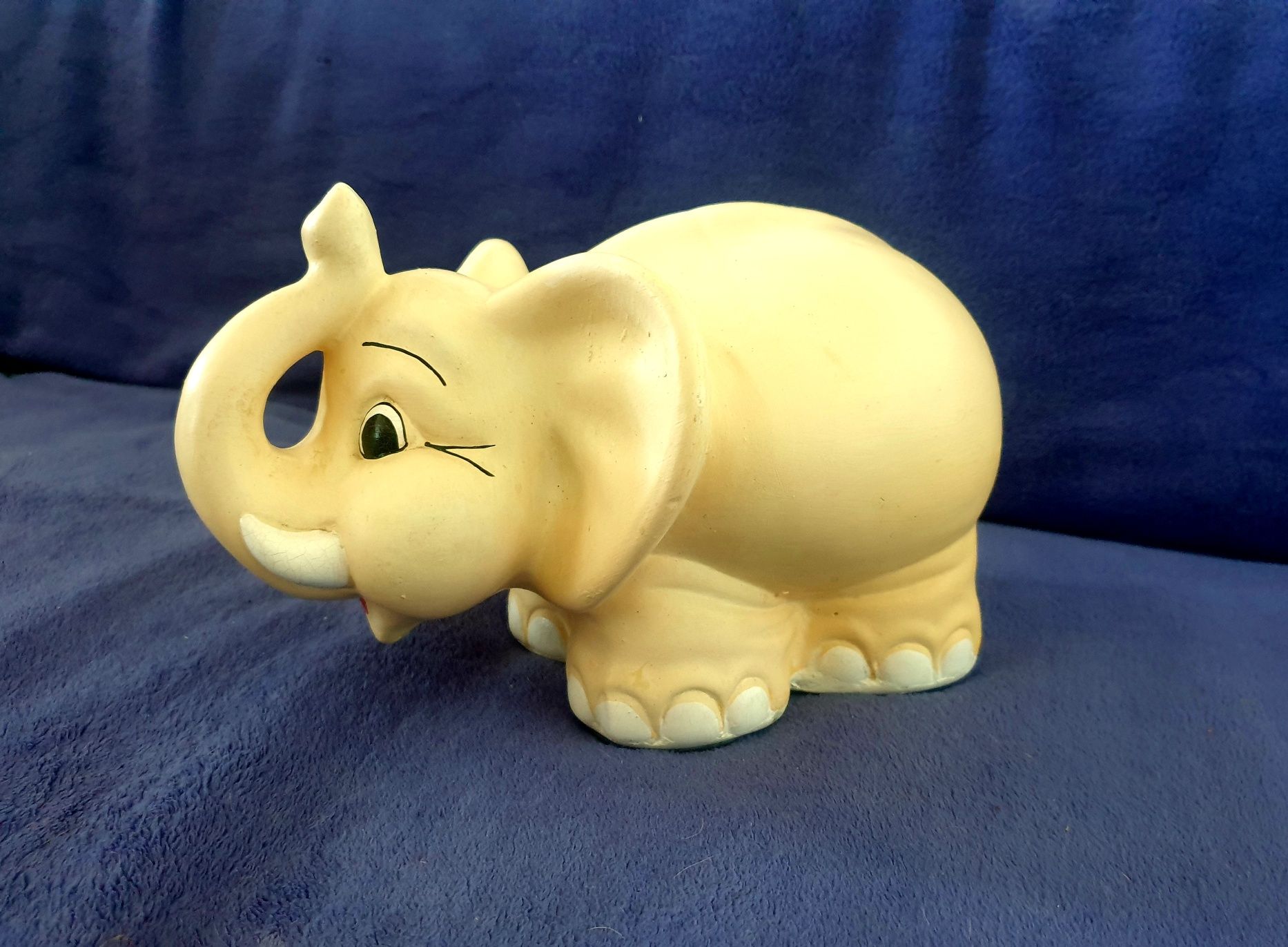 Słoń - duża skarbonka z gipsu, ręcznie malowana, prezent