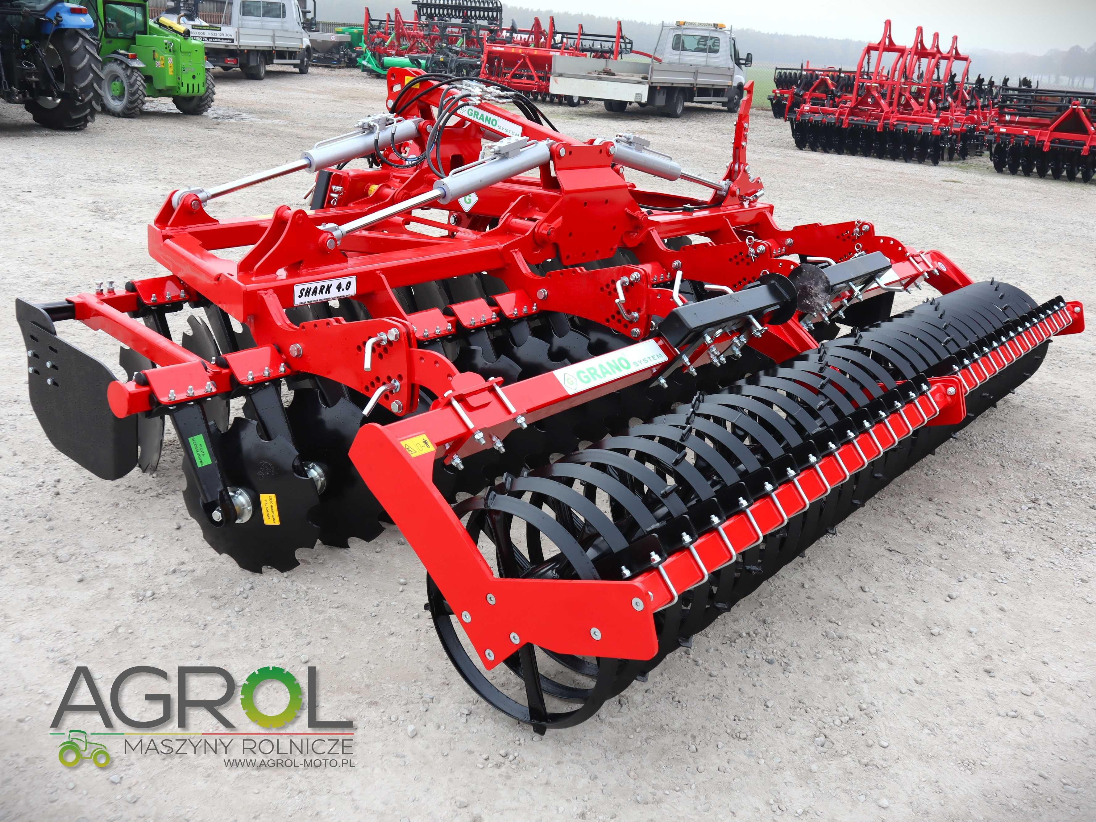 Brona talerzowa hydrauliczna 4m SHARK SHS Grano-System NOWA WERSJA