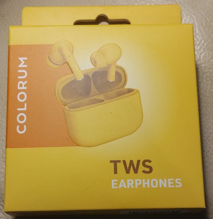 NOWE Słuchawki bezprzewodowe dokanałowe BT TWS żółte Colorum Forever