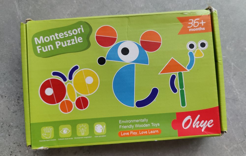 Drewniana układanka dla dzieci Montessori Fun Puzzle