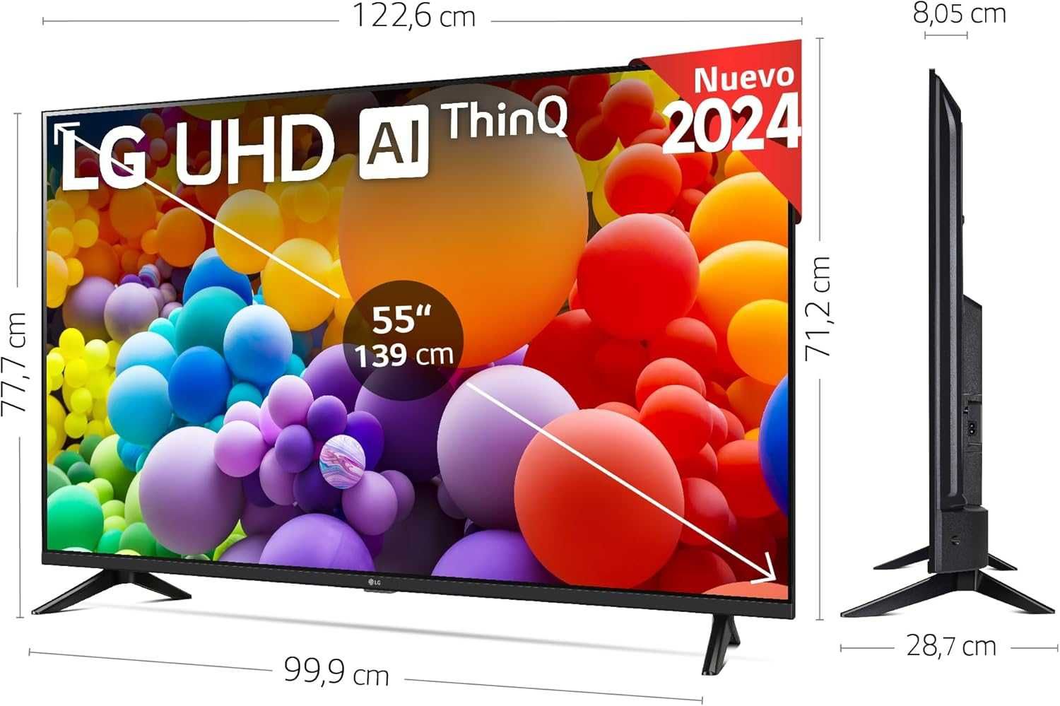 Телевізор LG 55UT73006LA 55", UHD 4K, Smart TV, WebOS24, HDR10 (2024)