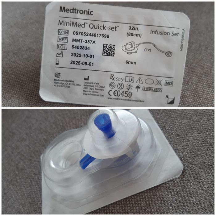 Medtronic MMT-387A Zestaw Infuzyjny Quick-Set kaniula 6mm z drenem 80c