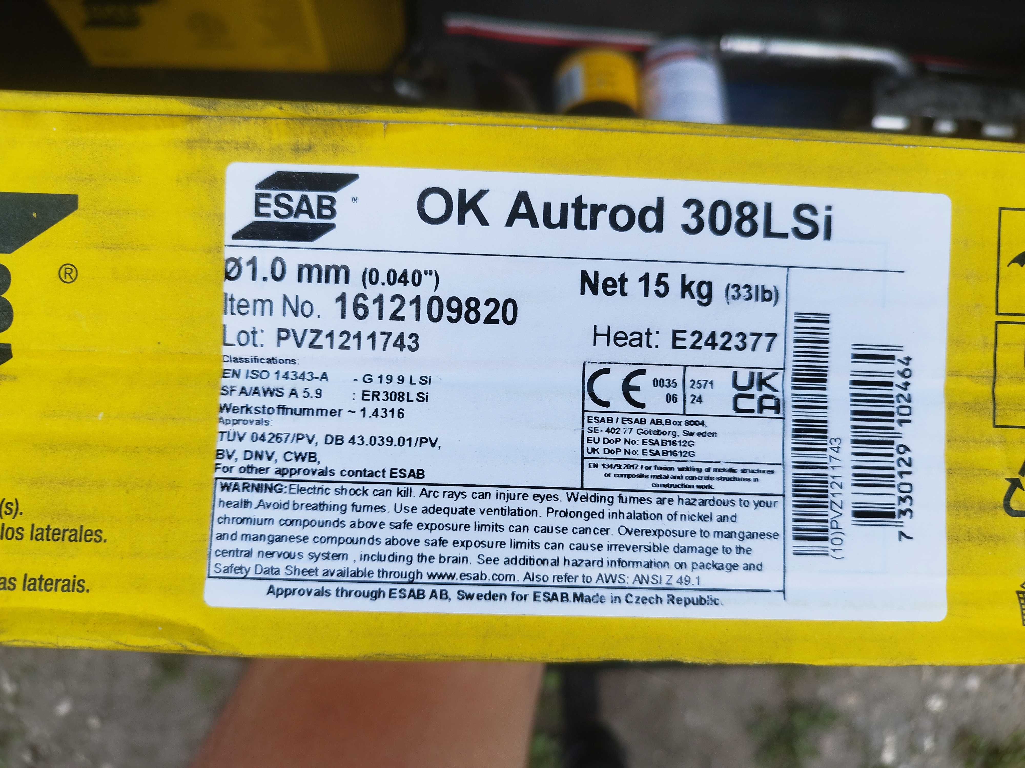 Drut spawalniczy ESAB 308 LSi fi 1,0 mm / 15 kg