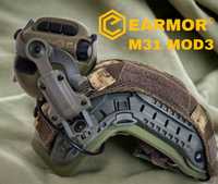 Комплект!Активні навушники Earmor M31 MOD3+кріплення чебурашки на шоло