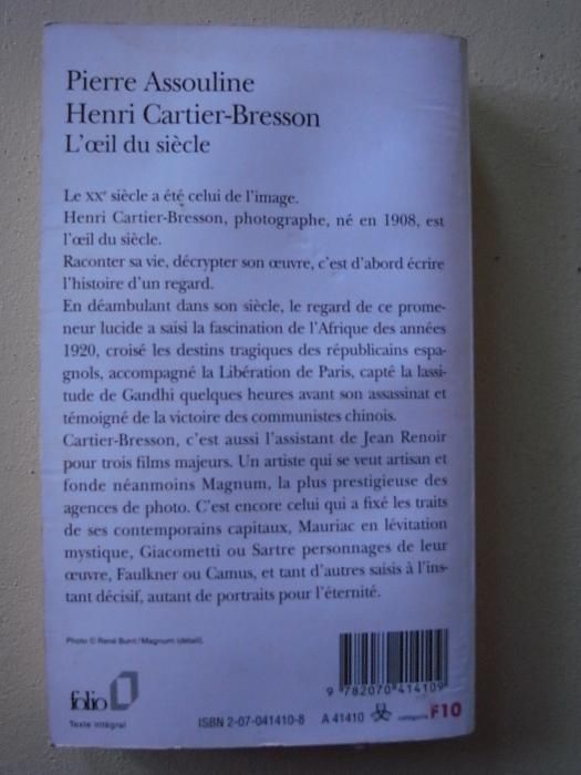 livro fotografia henri cartier bresson o olho do século françes