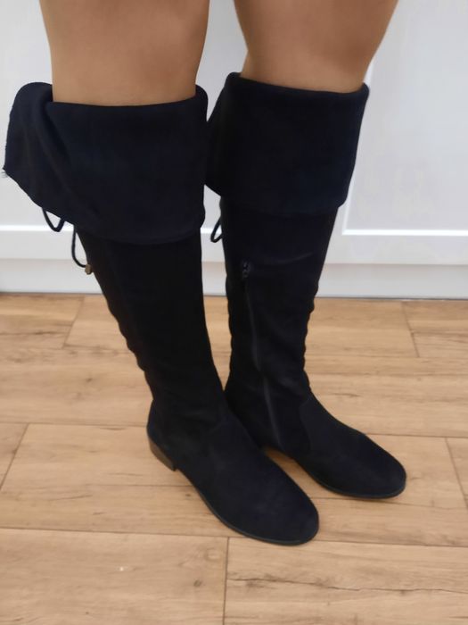 Kozaki długie zamszowe