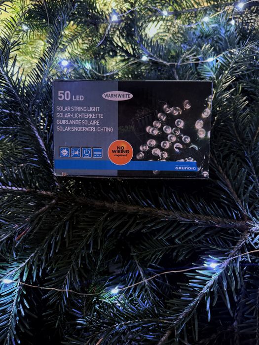 Świąteczne światełka solarne 50 led
