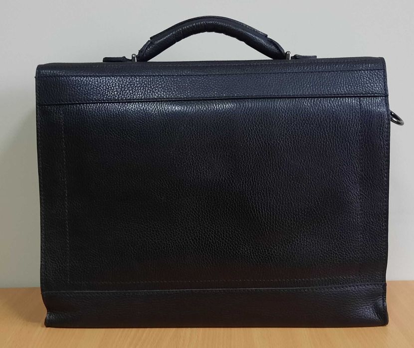 Портфель шкіряний м'який чорний BOND 1223-286