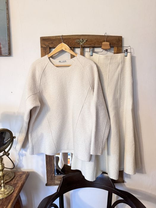 ZARA / теплий в’язаний сет (светр + спідниця)