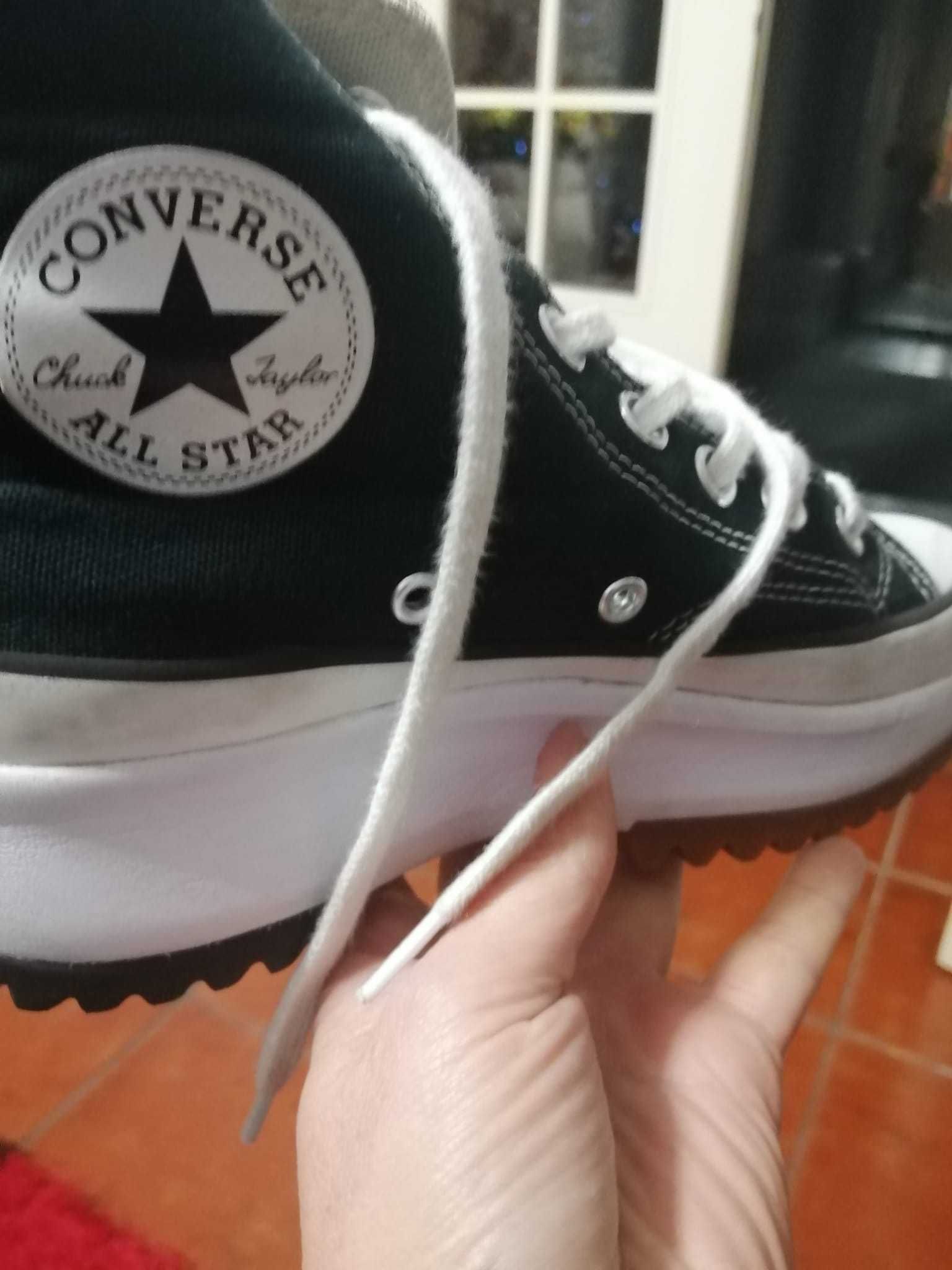 Tennis pretos/brancos Converse All Star tamanho 37