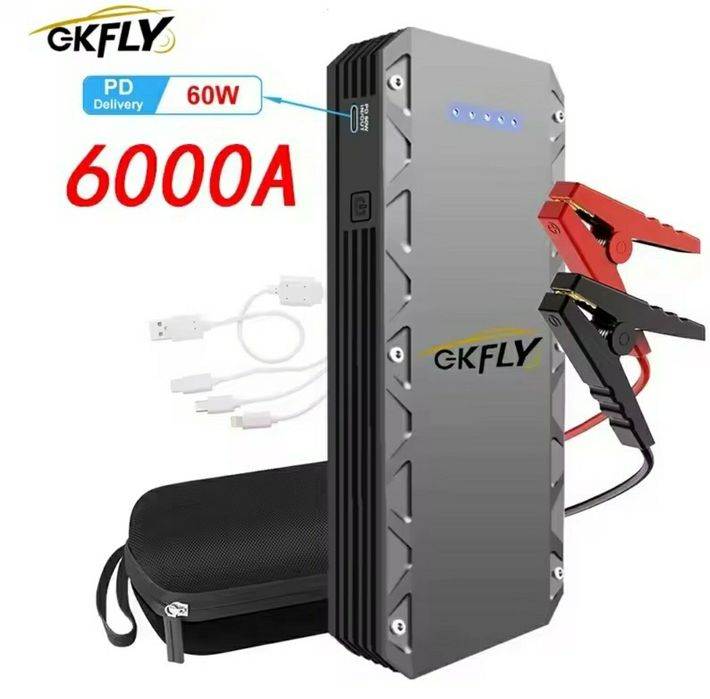 Бустер, пуско-зарядное powerbank 26000mAh, 6000A