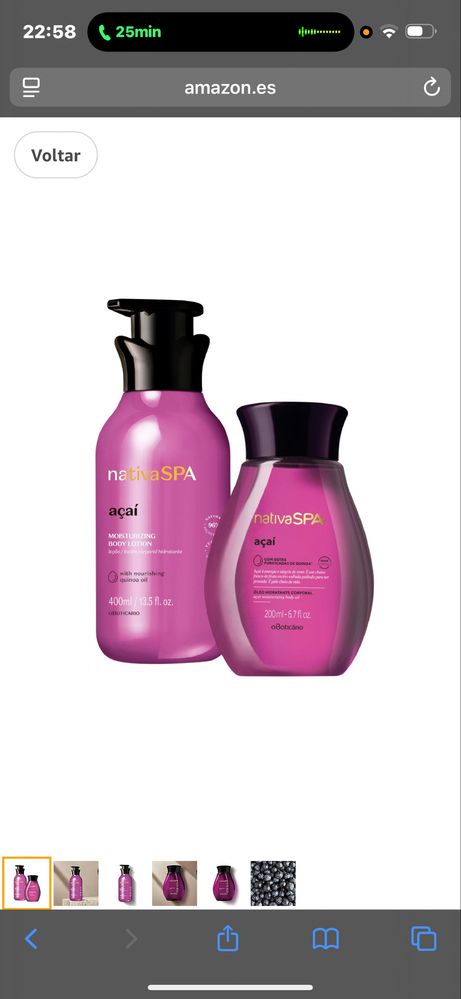 O Boticario nativa spa creme, oleo e açucar esfoliante