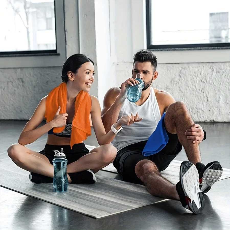 Duży ręcznik szybkoschnący z mikrofibry sportowy plażowy na siłownię