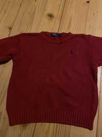 Chlopiecy czerwony sweterek polo ralph luren r.128 cm