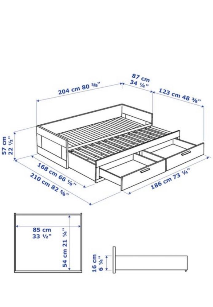 Cama Brimnes individual/dupla - 2 colchoes