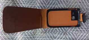 Etui z klapką pionowe skórzane skóra