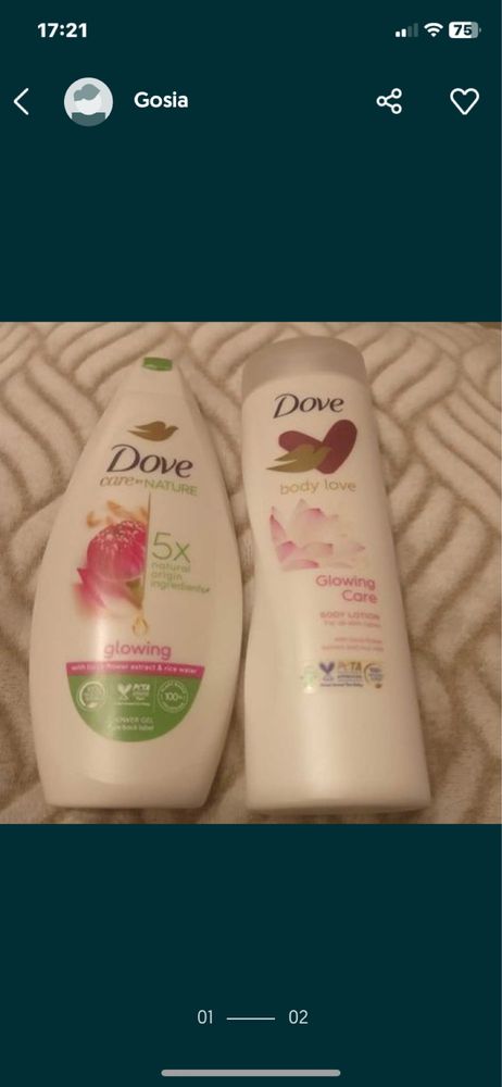 DOVE balsam + żel