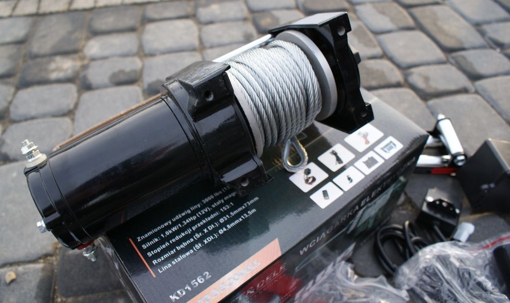 Wciągarka wyciągarka do QUADA 12V 1300lbs 1300kg+PILOT bezprzewodowy