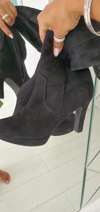 Kozaki zamszowe szpilka wygodne