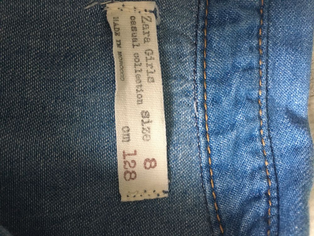 ZARA tunika jeansowa 128