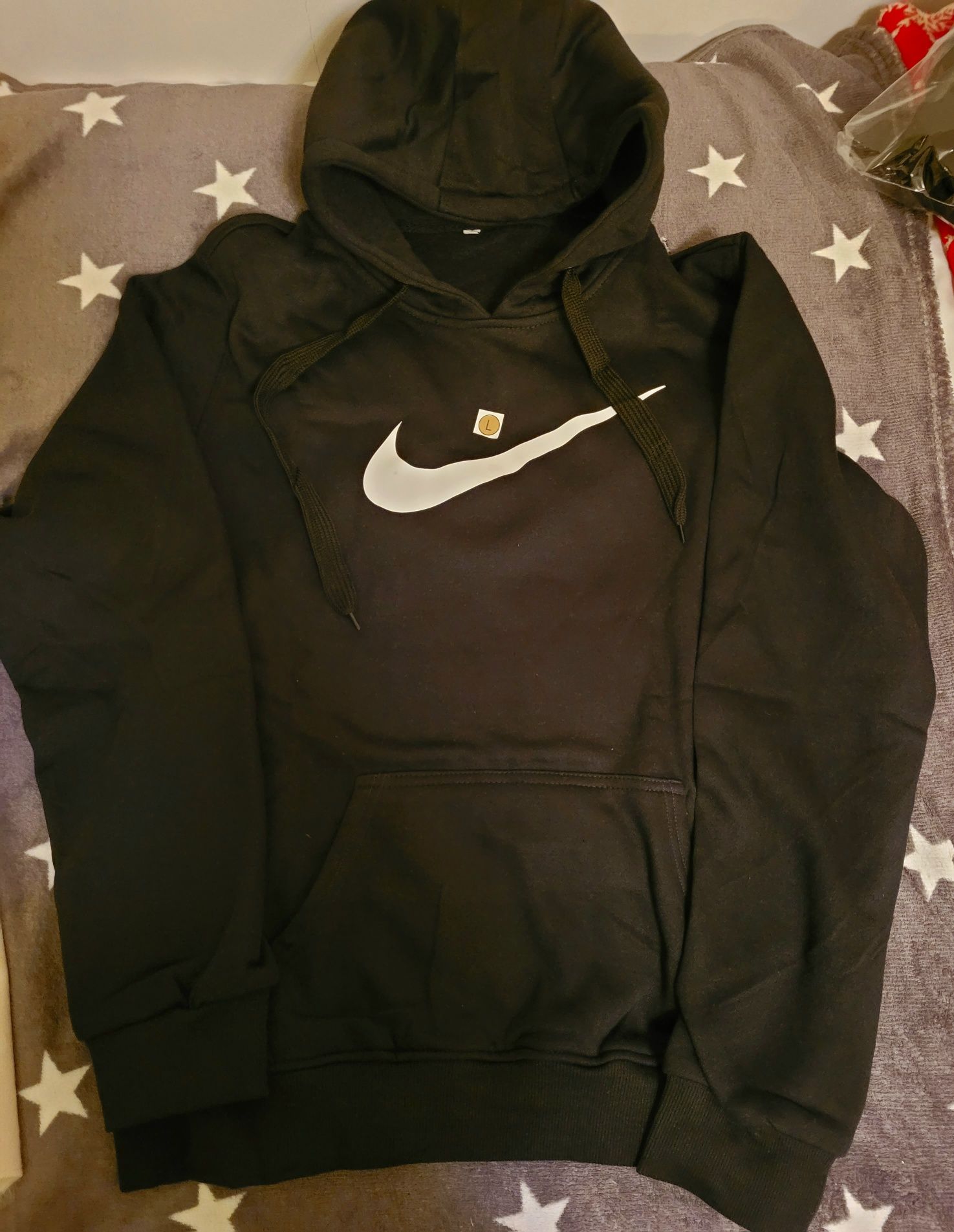 Bluza męska ocieplana logo Nike łyżwa