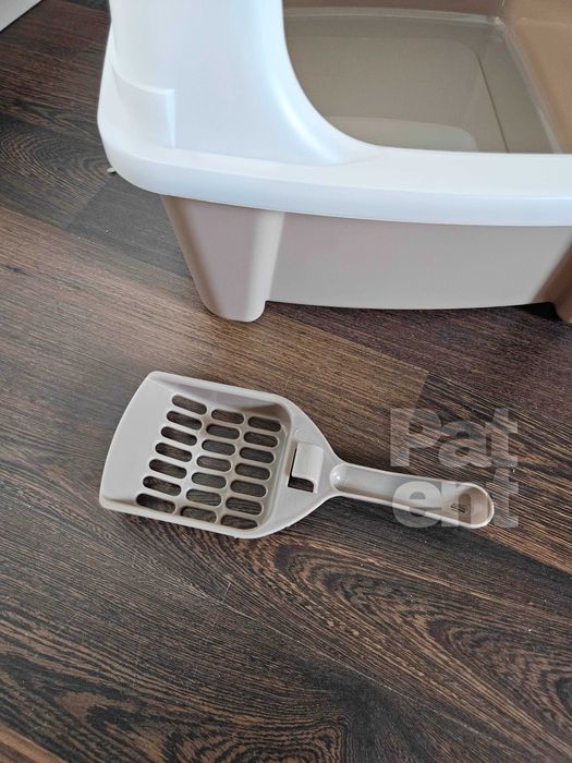 Kuweta dla kota duża otwarta z łopatką pojemna kot dom