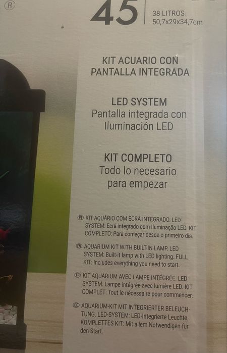 Aquario com Led 38 Litros NOVO - LOJA !!