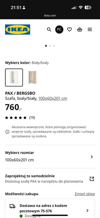 Szafa PAX Ikea Biała