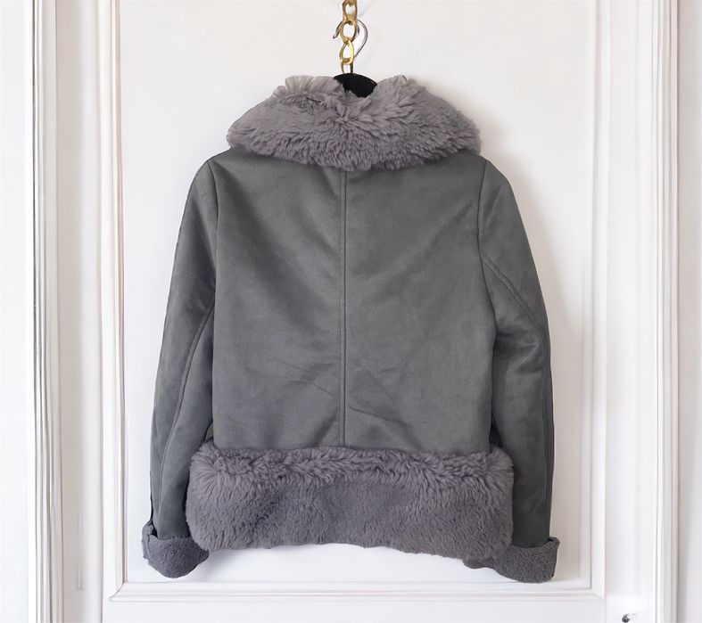 Kożuch wiosenny Mochy M z futerkiem