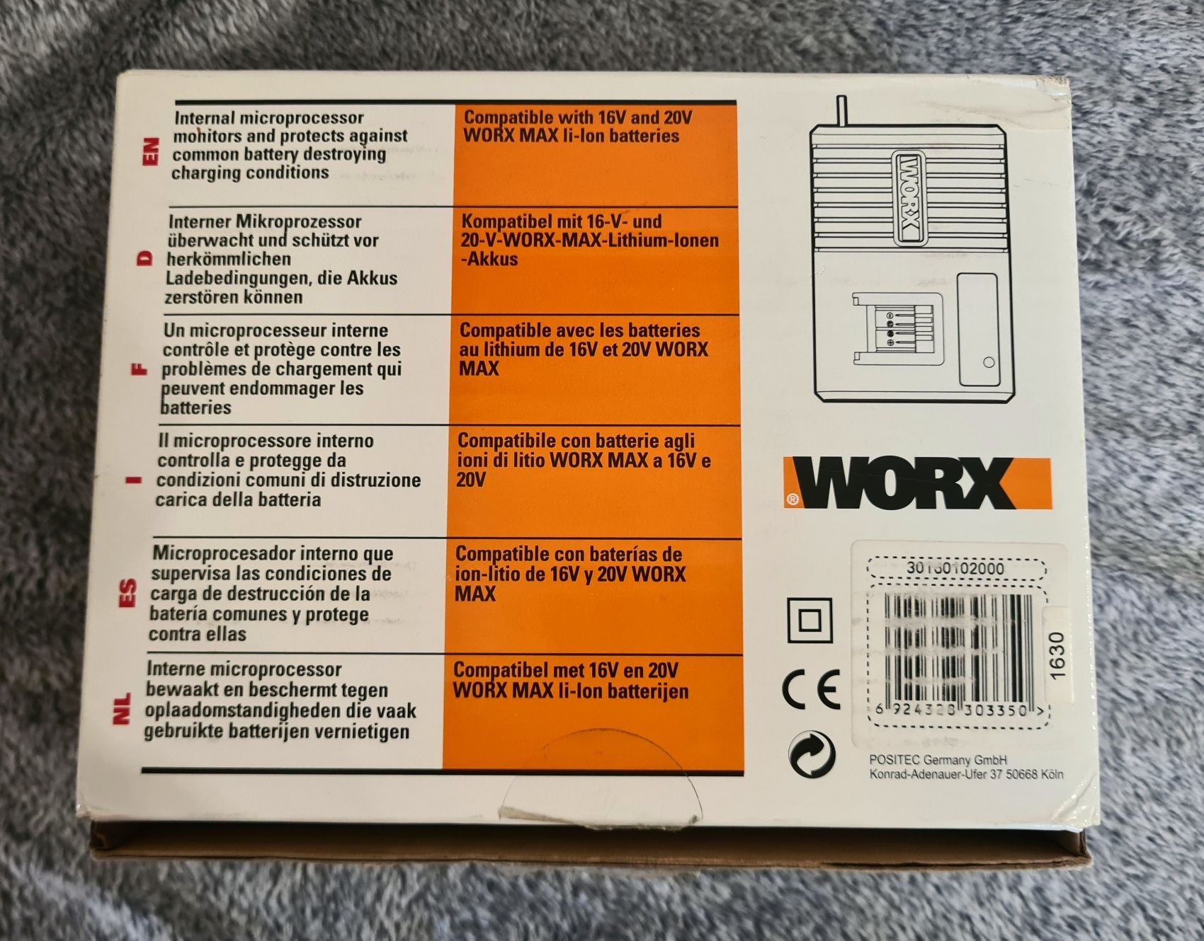 Ładowarka Worx 16V / 20V Quick Charger  WA3867