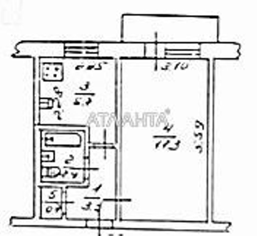 1-комнатная квартира  Черёмушки Космонавтов.