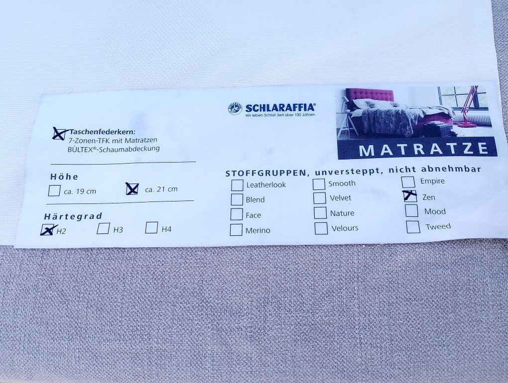 Łóżko tapicerowane regulowane elektrycznie (pilot) 100x200+materac