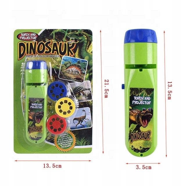 Latarka Projektor Dinozaury Dinozaur 24 Slajdy 2W1
