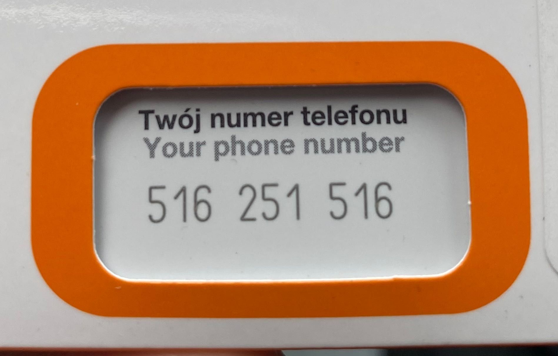 Złoty numer Orange