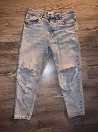 Jasne spodnie jeans z dziurami reserved rozm. M