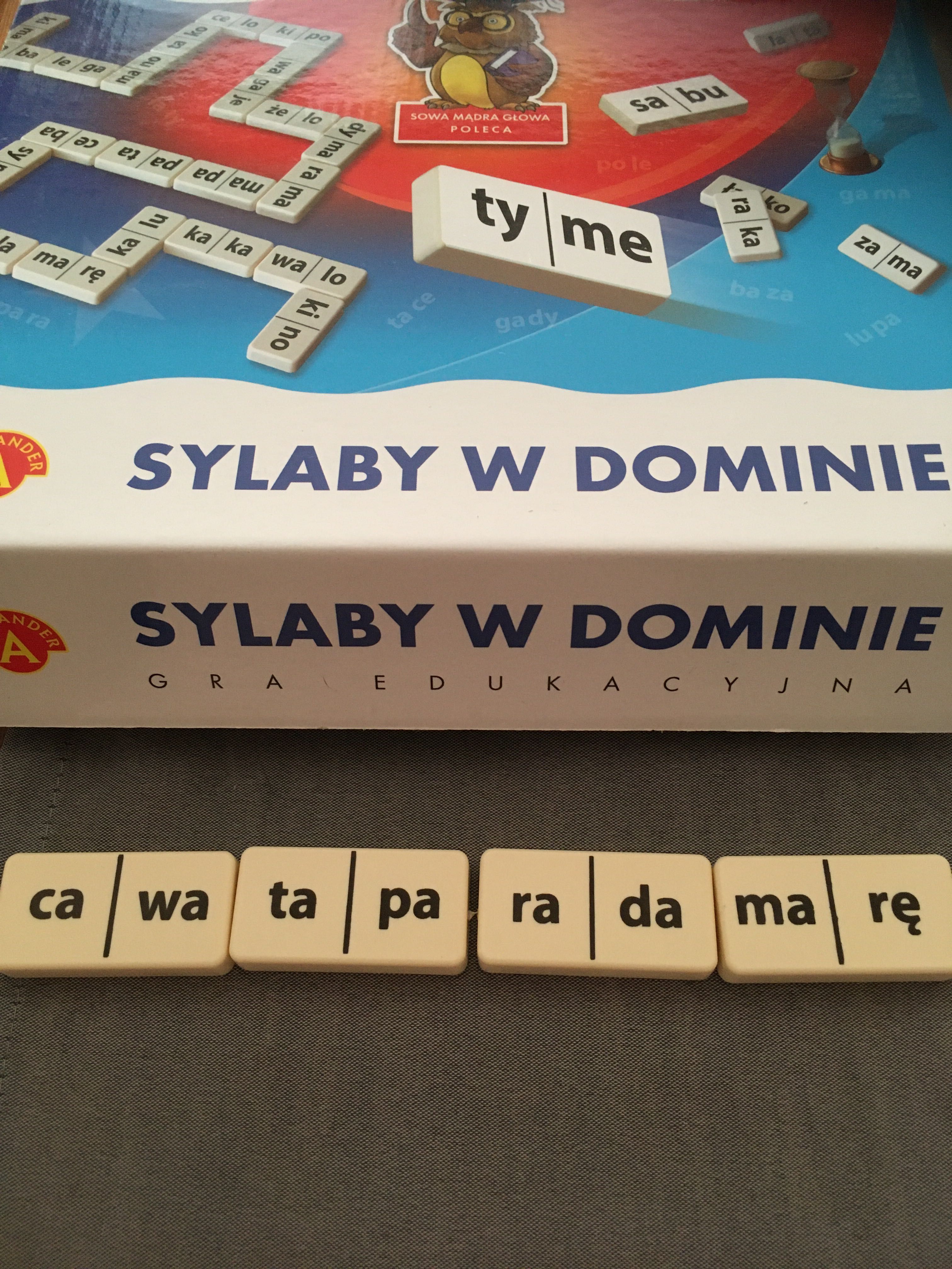Sylaby w dominie gra edukacyjna