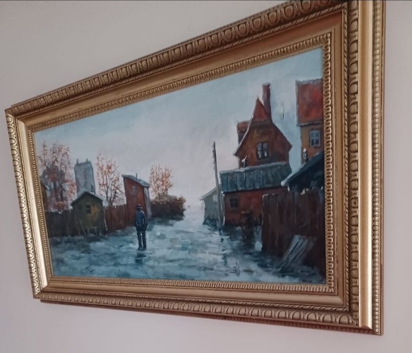 Piękny szwedzki obraz w znakomitym stanie