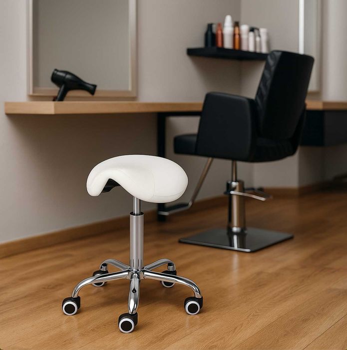 Wytrzymały Nowy Taboret Obrotowy Krzesło Stołek Kosmetyczny Fryzjerski