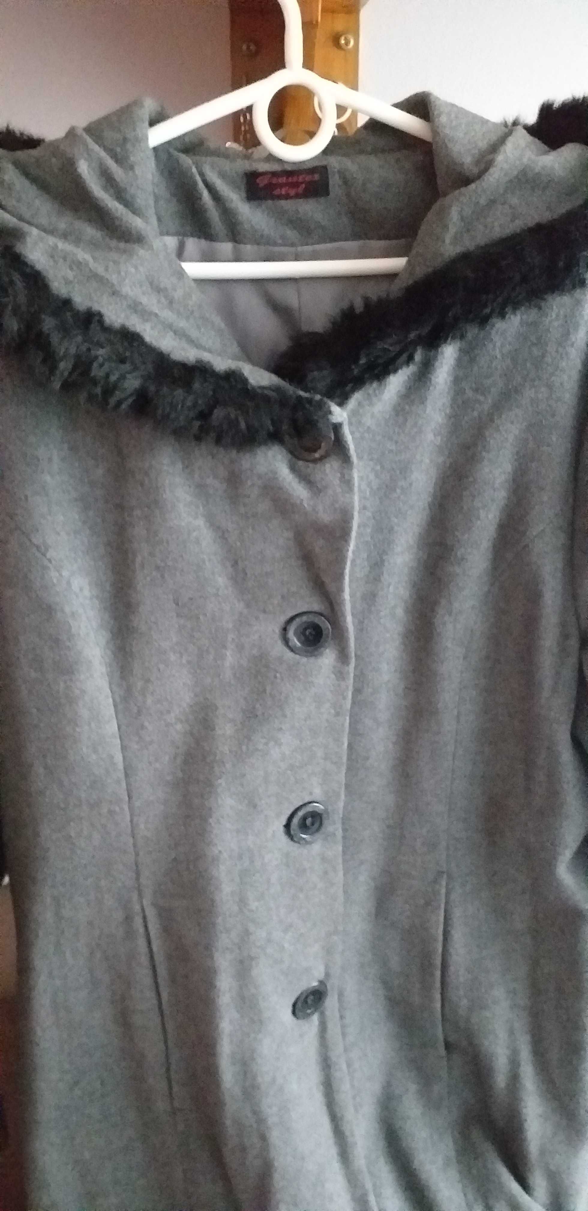 GRANTEX-r.XL-zimowy,wełniany,damski płaszcz