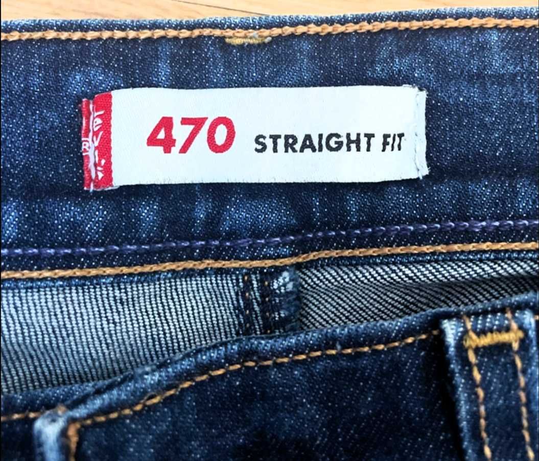 Kultowe Jeansy„Levi’s Strauss & Co”„470 Straight” Uniwersalne Oryginal