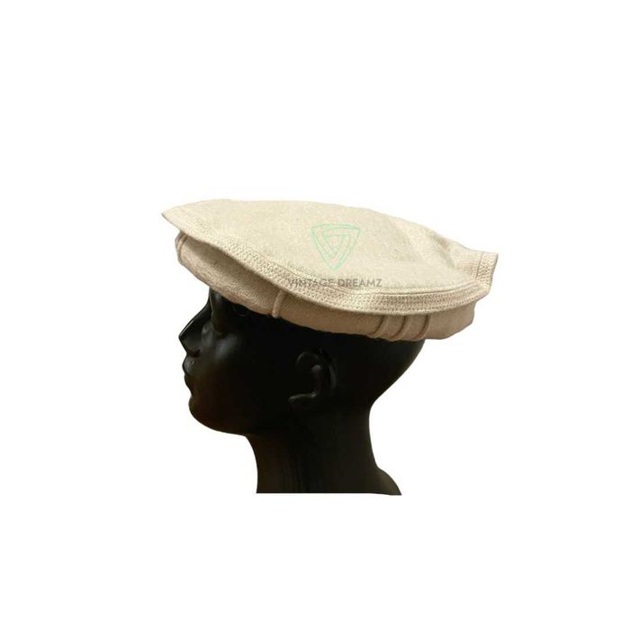 Boné de inverno Winter Cap Chapéu Pakol 100% feito à mão (Branco)